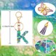 thumbnail image 4 of (K) Llavero mariposa con borla azul A-Z lindo llavero coche cartera mochila, 4 of 9
