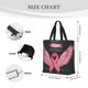 thumbnail image 3 of Fotbe Ribbon With Angel Wings Bolsa Tote con Estampado para Mujer, Bolsos con Cremallera, Bolsa de Hombro Casual de Gran Capacidad con Bolsillos Internos, 3 of 7
