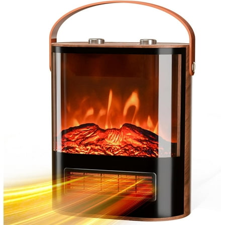 Matladin 1500W Portable Electric Fireplace Heater for Indoor Use – 3D Realistic Flame, Adjustable Temp, Overheat Protection & 4 Modes, Ideal for Home Living Room Bedroom Office