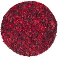 thumbnail image 7 of SAFAVIEH Rio Cassandra Confetti Polyester Shag Area Rug, Red/Multi, 6' x 6' Round, 7 of 7