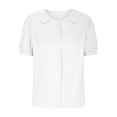 thumbnail image 4 of RQYYD Cotton Linen Tops for Women Summer Casual 3/4 Sleeve T Shirts Lightweight Ethnic Style Embroidery Blouses Tees, 4 of 6
