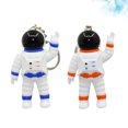 thumbnail image 2 of KAKOWELY 2 llaveros divertidos de astronauta con luz LED y sonido, llavero decorativo, regalo de cumpleaños para niños., 2 of 5