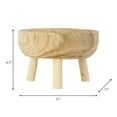 thumbnail image 2 of Sagebrook Home Wood 11" Bowl With Legs, Natural, 2 of 7