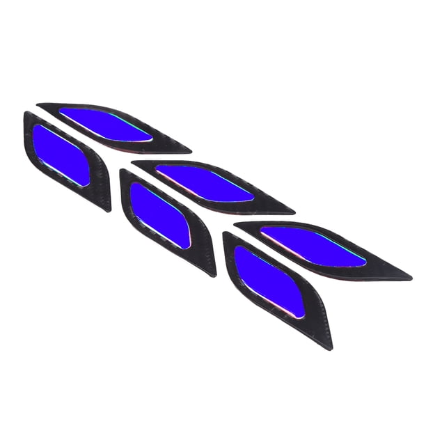 Película 6 Uds, Pegatina Reflectante Para Puerta, Pegatina De Advertencia Antiarañazos, Estilo De Fibra De Carbono Para Coche, Motocicleta, Camión, Azul