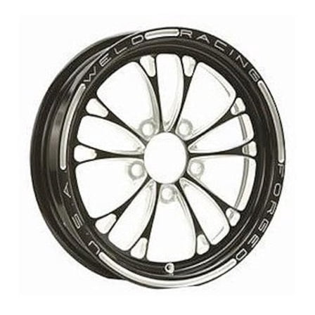 Weld Racing V-Series Frnt Drag Wheel Blk 15x3.5 5x4.5BC 2.25B