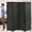 Black, variant on Dkelincs 4 Panel Bamboo Room Divider Folding Privacy Screen 72 inch Portable Room Partition Freestanding Dividers, Natural
