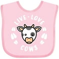 thumbnail image 3 of Inktastic Live Love Cows Boys or Girls Baby Bib, 3 of 4