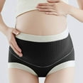 thumbnail image 2 of Edvintorg Maternity Underwear Women's Color Block High Waisted Maternity Pregnancy Panties Postpartum Mother Under Bump Underwear, 2 of 7