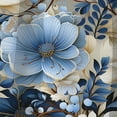 thumbnail image 4 of Designart "Blue White Ranunculus Charm II" Floral Blackout Curtain Single Panel, 4 of 4