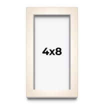 4x8 Frame White Wheat Solid Wood Picture Frame | Moulding Width 0.75 Inches | Interior Depth 0.5