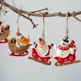 thumbnail image 2 of Colgante de resina de Papá Noel, muñeco de nieve, hombre de jengibre, decoración de árbol de Navidad, adornos DIY, juguetes para niños, Noel Kerst 2023, 2 of 4