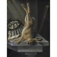 thumbnail image 2 of Jacob Biltius 19x24 Black Ornate Framed Double Matted Museum Art Print Titled: A Dead Hare (1670), 2 of 5