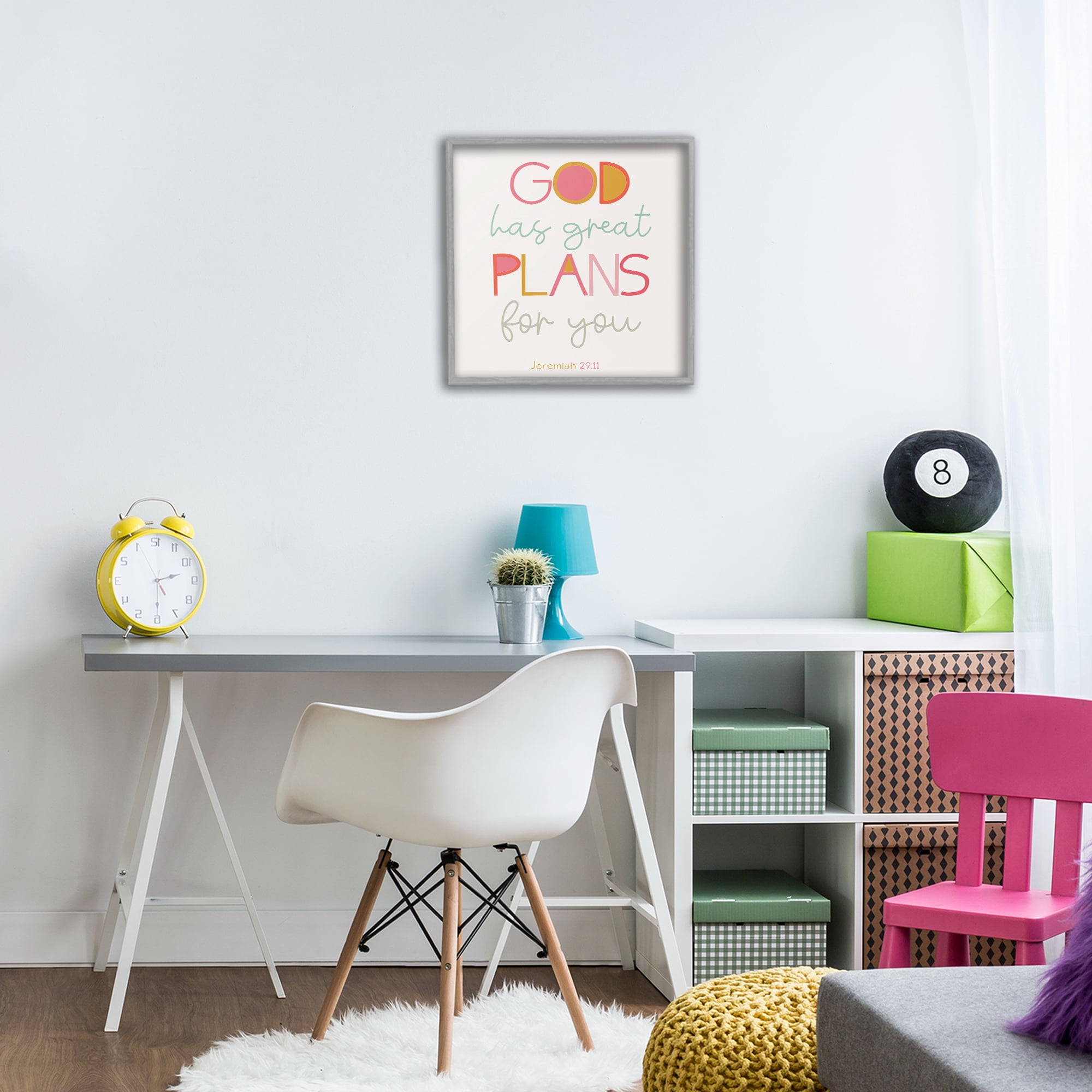 Stupell Industries God's Plans For You Gray Framed Giclee Art, design by SD Graphics Studio
