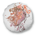 thumbnail image 1 of Coussin Rond Contour Art Animal Dragon Coloré Décoration Maison, 1 of 3