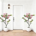 thumbnail image 6 of Gaderth 4FT Artificial Tree, Tall Pink Faux Blossom Plant in Pot, Faux Floor Plant, Fake Pink Flowers Potted, Silk Floss Tree, Wedding Decor Artificial Flowers for Outdoors Indoors, 6 of 8