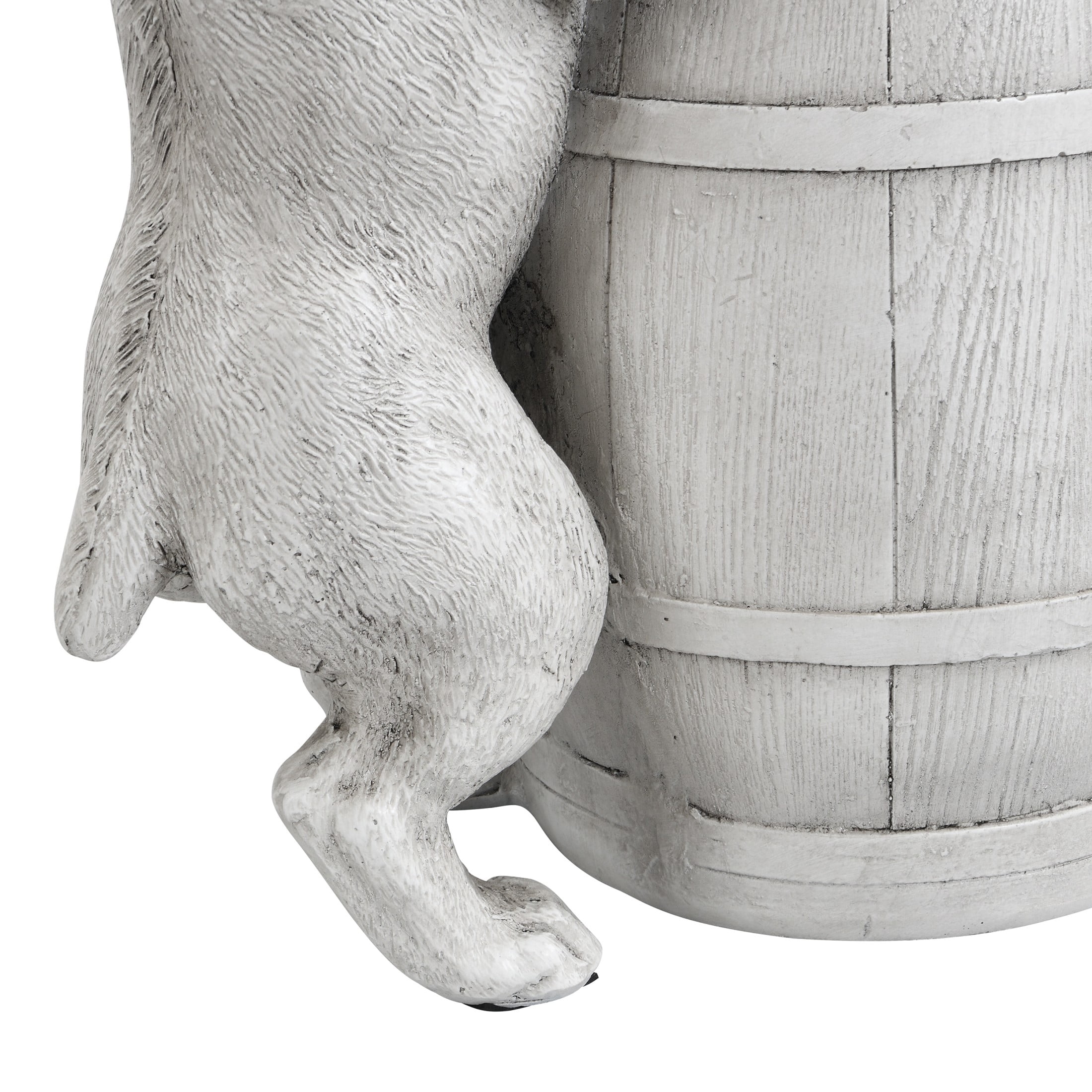 Christopher Knight Home 18"H Dog Barrel MGO Side Table, Indoor Outdoor Puppy Statue Decor, Gray