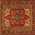 thumbnail image 1 of Ahgly Company Indoor Square Medallion Orange Traditional Area Rugs, 6' Square, 1 of 1