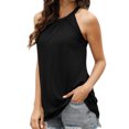 thumbnail image 5 of Lindreshi Tank Tops for Women 2024 Women Solid Sleeveless Halter Tops Pleated Pullover Vest Tank Tops Shirts Blouse, 5 of 9