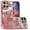 Rose Gold, variant on For Motorola Moto G 5G 2025 Butterfly Freedom Shimmer Glitter Thick TPU Case Cover - Rose Gold