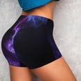 thumbnail image 4 of Zufioo Purple And Blue Nebula High Waist Yoga Shorts for Women Tummy Control Fitness Athletic Workout Running Shorts Women's Biker Shorts-Medium, 4 of 8