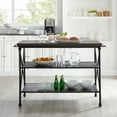 Crosley Madeleine Kitchen Island Brown/Matte Black