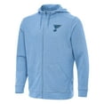 thumbnail image 2 of Men's Antigua Heather Blue St. Louis Blues Effortless Full-Zip Hoodie, 2 of 3