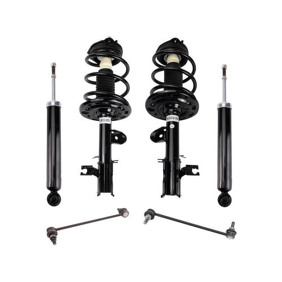 Front and Rear Shock Strut Coil Spring Sway Bar Link Kit 6 Piece - Compatible with 2011 - 2017 Nissan Quest 2012 2013 2014 2015 2016