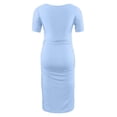 thumbnail image 3 of Vestido de maternidad MUSIDORA Azul Cintura Elástica Transpirable, 3 of 6