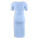 thumbnail image 3 of Vestido de maternidad MUSIDORA Azul Cintura Elástica Transpirable, 3 of 6