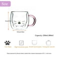 thumbnail image 5 of Purple Coffee cup Cat Glass Double Wall Insulated  Expresso Coffee Cups Juice Cup Tea Cup Cat Lovers Gifts, 5 of 10