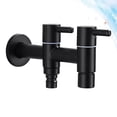 thumbnail image 4 of Faucet Black Stainless Steel Washing Machine Faucet Kitchen Use 1Pcs 5.9x3.1x2.3in, 4 of 8