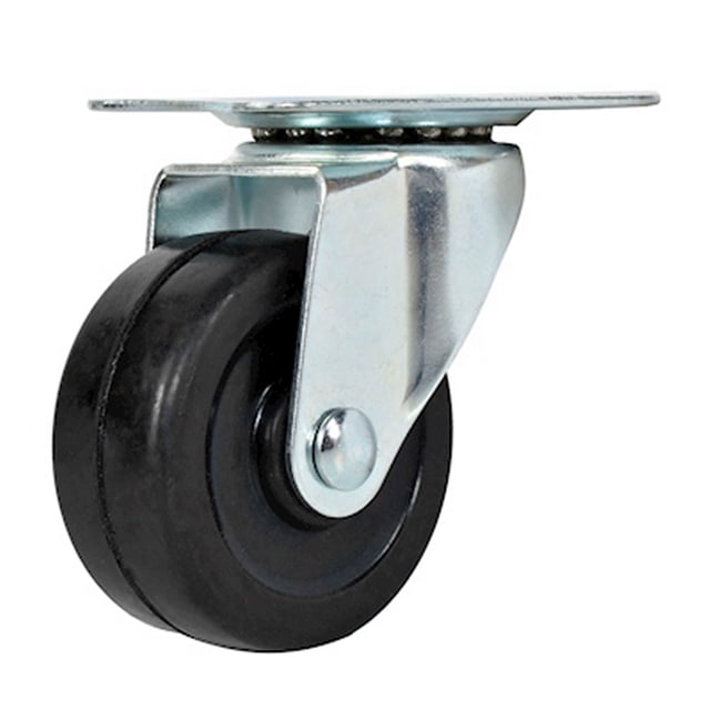 rueda/rodaja plana 7.5 cm negra