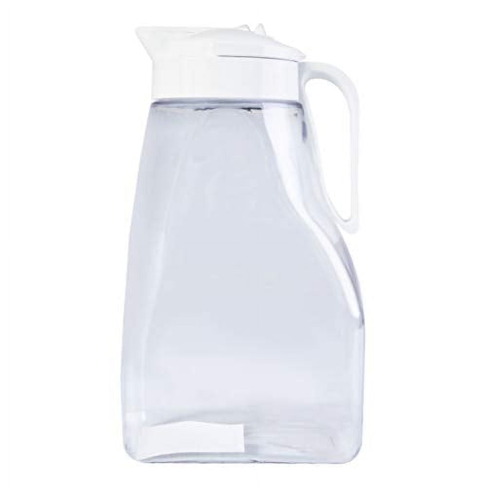 Locking Spout Beverage Pitcher, 3.1qt, BPA Free, Made in Japan (White),For water, coffee, tea, juice, and other beverages.
