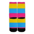 thumbnail image 3 of Function - Colorful LGBTQ+ Pansexual Pride Rainbow Socks Striped Crew Pride Month Parades Unisex, Inclusive Sizing, 3 of 4