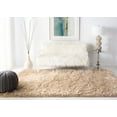 thumbnail image 3 of SAFAVIEH Atlantic Kennedy Solid Wool Shag Area Rug, Beige, 8' x 10', 3 of 10