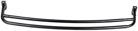 Double Curved Shower Rod, Metal Construction, Adjustable Between 44 to 70 Inches, Aluminum Rods and Zinc Mounting Hardware, Quality Modern Bathware, Black Finish