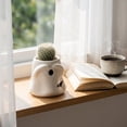 thumbnail image 4 of DefiDgd Cute Ghost Shaped Ceramic Succulent Planter Pot,Small Plant Flower Container for Halloween Indoor Tabletop Bedroom Living Room Balcony Farmhouse Home Decor(B), 4 of 7