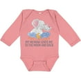 thumbnail image 3 of Inktastic My Memaw Loves Me to the Moon and Back Elephants in Clouds Boys or Girls Long Sleeve Baby Bodysuit, 3 of 5