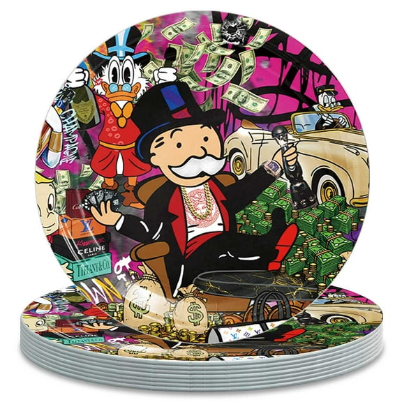 Monopoly Paper Plates Birthday Decorations Party Supplies Tableware Disposable Dinnerware