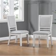 thumbnail image 4 of Dover 60-78-96" Rectangle Expand Dining Table Set White Wood Server Padded Chair, 4 of 9
