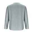 thumbnail image 4 of LNWUY Men's Cotton Linen Shirt Long Sleeve Hippie Casual Beach Stand Up Shirt Solid Color Vintage Lapel Tops Shirt Gray XL, 4 of 8