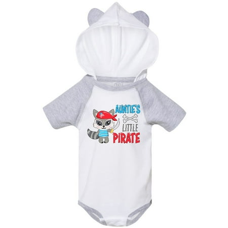 

Inktastic Auntie s Little Pirate Cute Raccoon with Sword Gift Baby Boy or Baby Girl Bodysuit