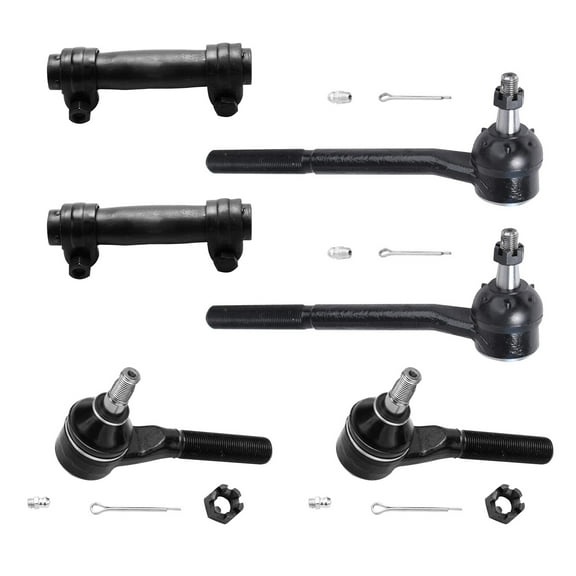 Detroit Axle - Front Tie Rod Ends Kit for Chevy S10 Blazer GMC Jimmy Sonoma Isuzu Hombre, 4 Tie Rod End Links, 2 Adjustment Sleeves Replacement