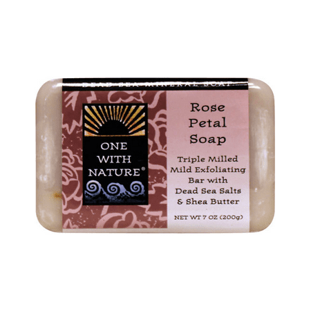 One With Nature Dead Sea Minerals Triple Milled Bar Soap - Rose (Best Triple Milled Soap)