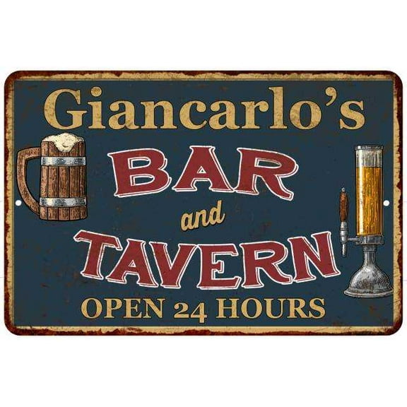 Giancarlo's Green Bar & Tavern Rustic Sign 16 x 24 Matte Finish Metal 116240047991