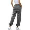 thumbnail image 3 of Kalolary Women's Cinch Bottom Sweatpants with Pockets Plain Tracksuit Baggy Elastic Waist Trousers for Casual Hip Hop, Gym and Jogging, 3 of 7