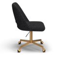 thumbnail image 3 of Pemberly Row Boucle Upholstered Seat and Back Rolling Chair in Black, 3 of 6