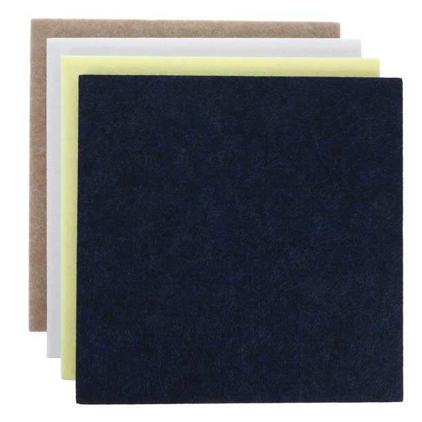 Tablero de fieltro cuadrado de 4 Uds., azulejo de fieltro cuadrado para pared, tablón de anuncios, tableros de fieltro, decoración