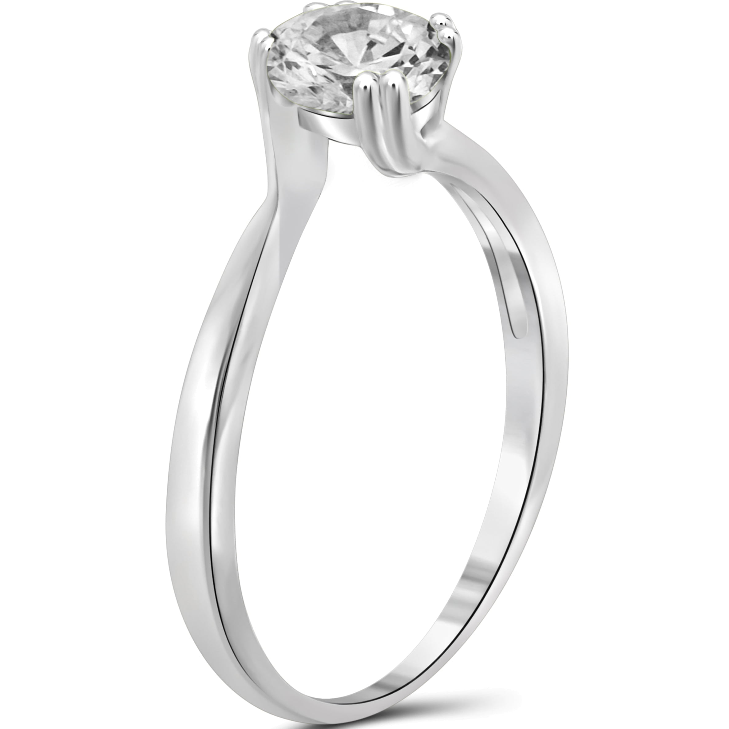 Diamonice 0.925 Sterling Silver 1.25 Carat White Cubic Zirconia Ring for Women | Cubic Zirconias for Everyday Womens Wear