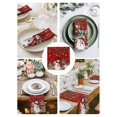 thumbnail image 3 of Red Christmas Snowman Cloth Napkins Set of 4 Reusable Dinner Napkins, Xmas Snowflake Elk Tree Balls Cocktail Napkin Washable Table Napkins for Wedding/Holiday Party/Baby Shower 20"x20", 3 of 7